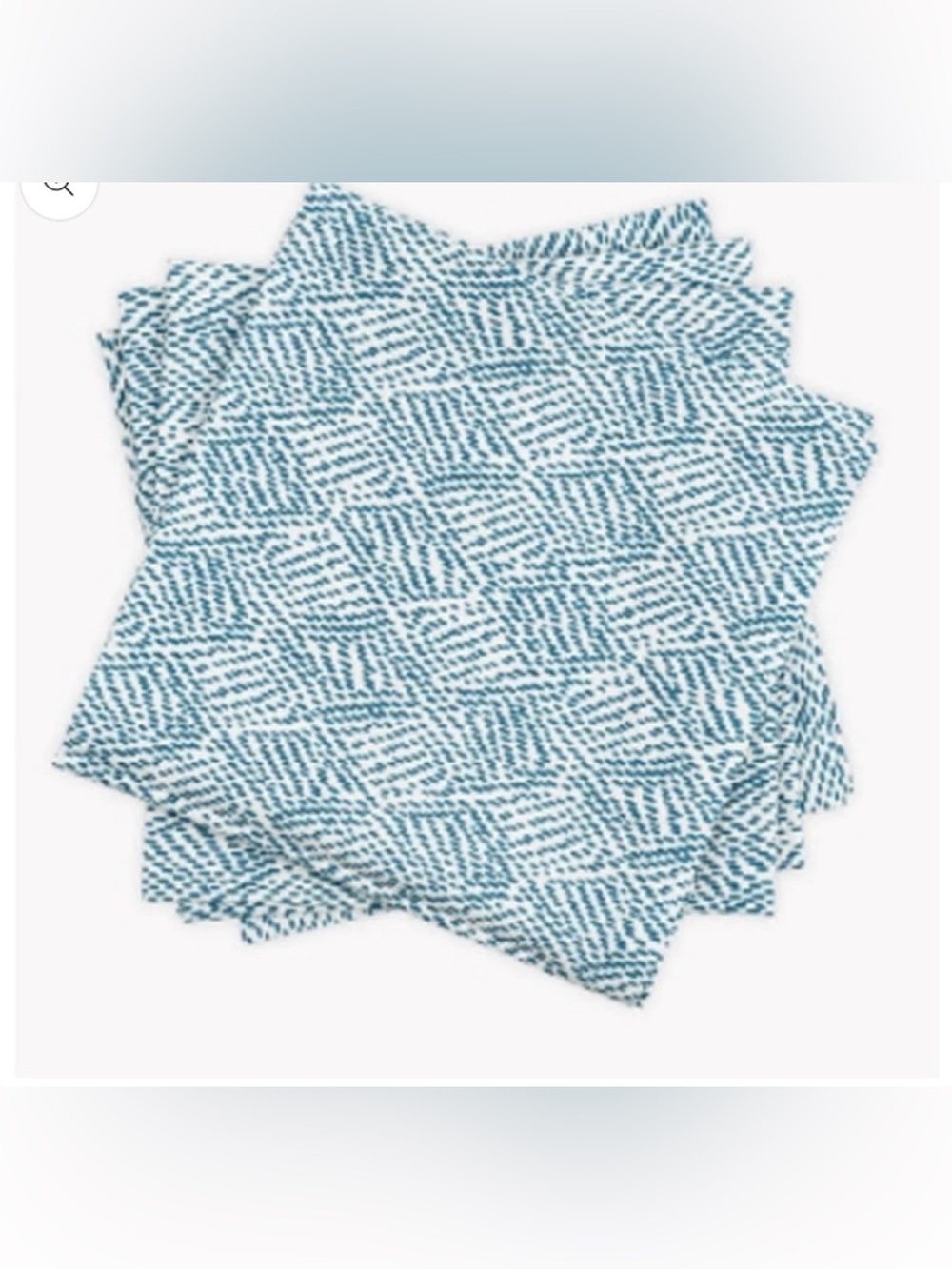 NEW Matouk Duma Diamond Linen Napkin Set- set of 4 - in blue